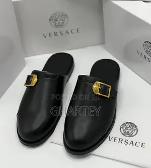 Versace Medusa Buckle Leather Mules – Iconic Opulence Redefined