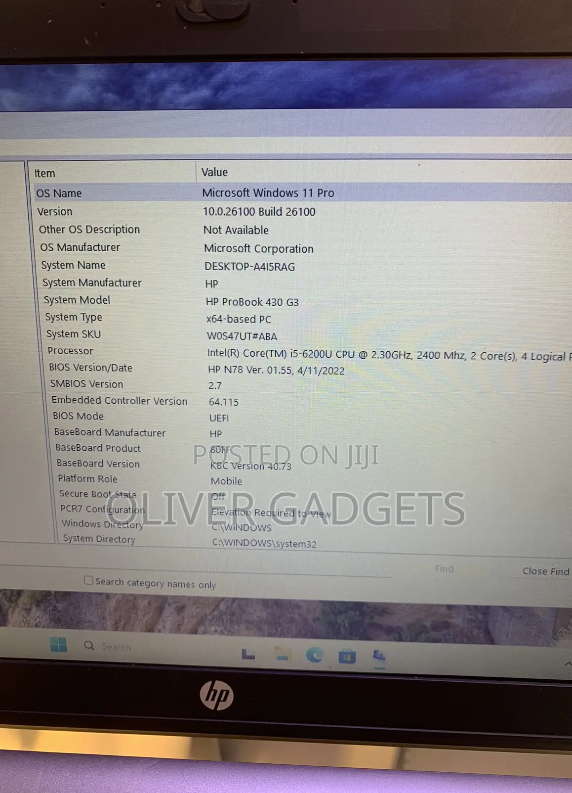 Laptop HP ProBook 430 G3 8GB Intel Core i5 SSD 256GB
