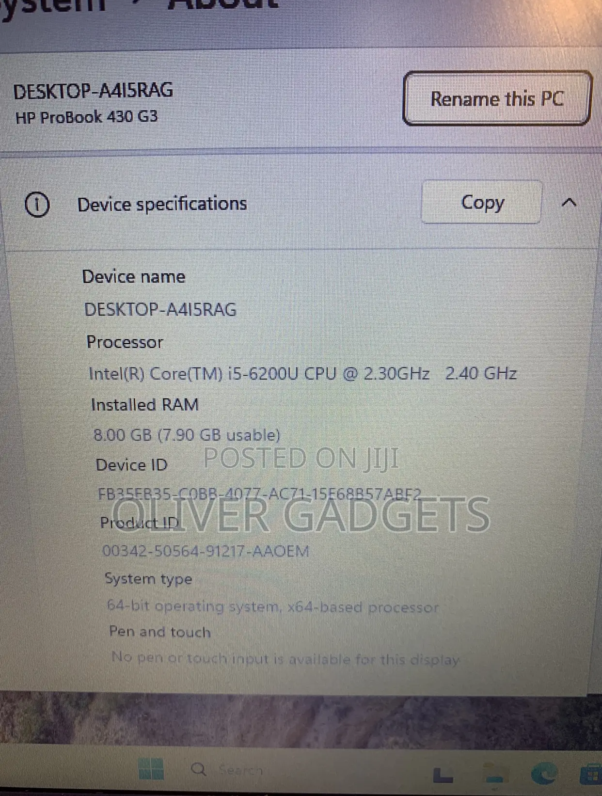 Laptop HP ProBook 430 G3 8GB Intel Core i5 SSD 256GB