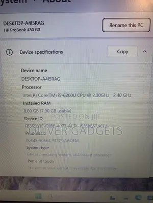 Laptop HP ProBook 430 G3 8GB Intel Core i5 SSD 256GB