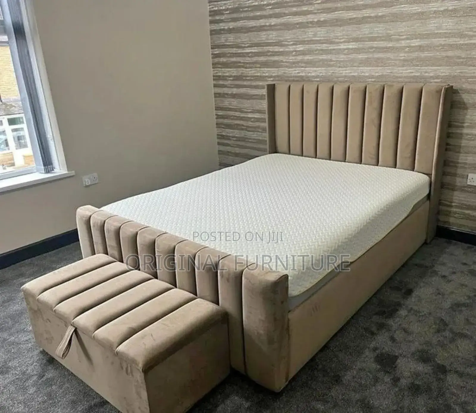 Double Bed Frame Mattress and Ottoman