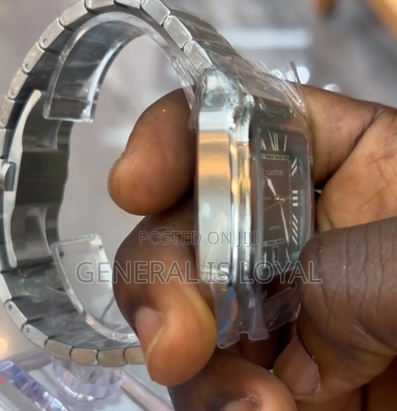 Cartier Santos Silver Green Dial