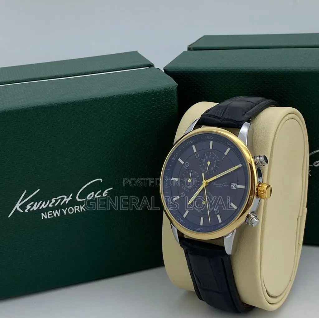 Kenneth Cole Silver Watch Leather Men’S Watch