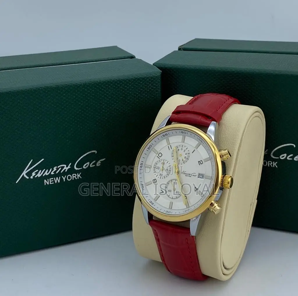 Kenneth Cole Silver Watch Leather Men’S Watch