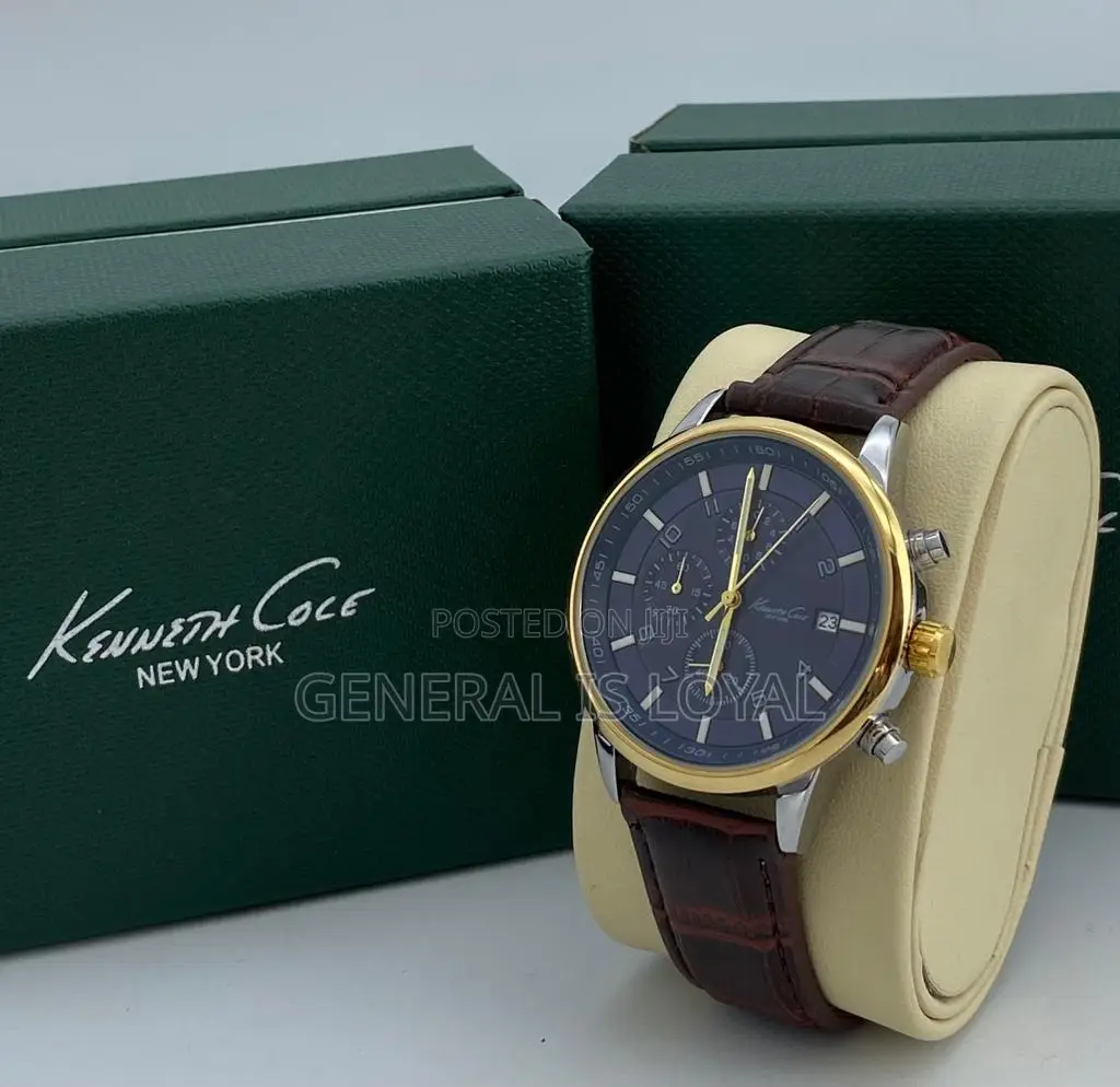 Kenneth Cole Silver Watch Leather Men’S Watch