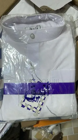 Kids Jalabiya and Scarf Robe (White Set)