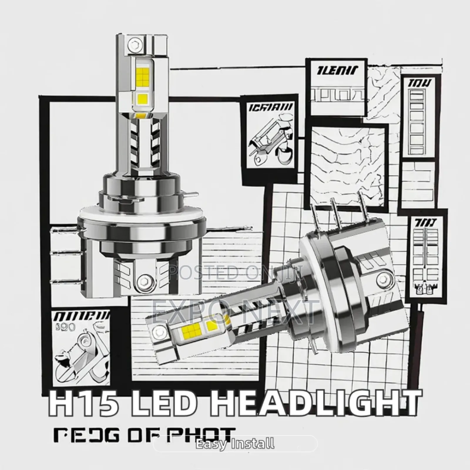 H15 Led Car Headlight Daytime Running