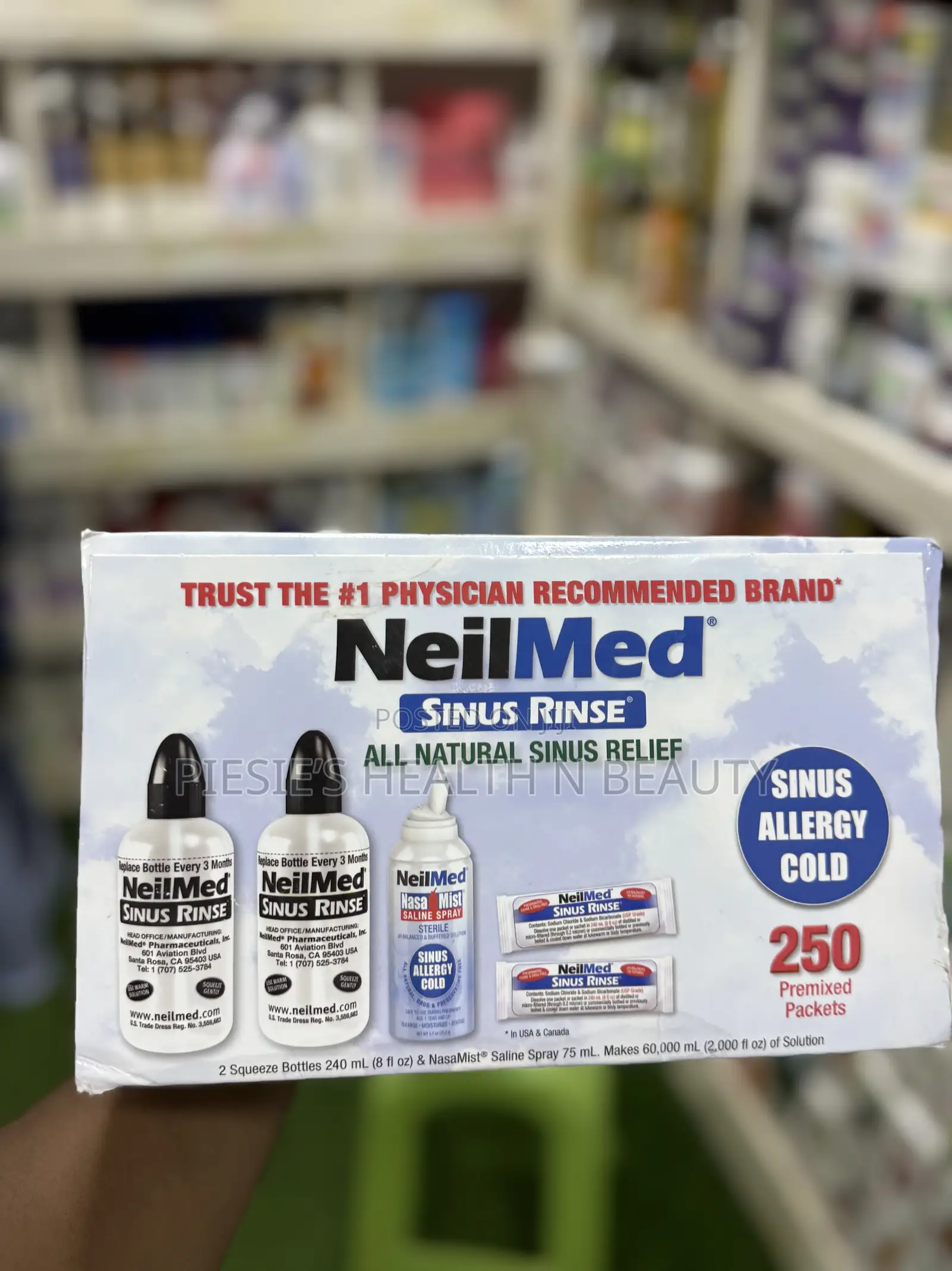 Neilmed Sinus Rinse All Natural Relief 250 Premixed Packets