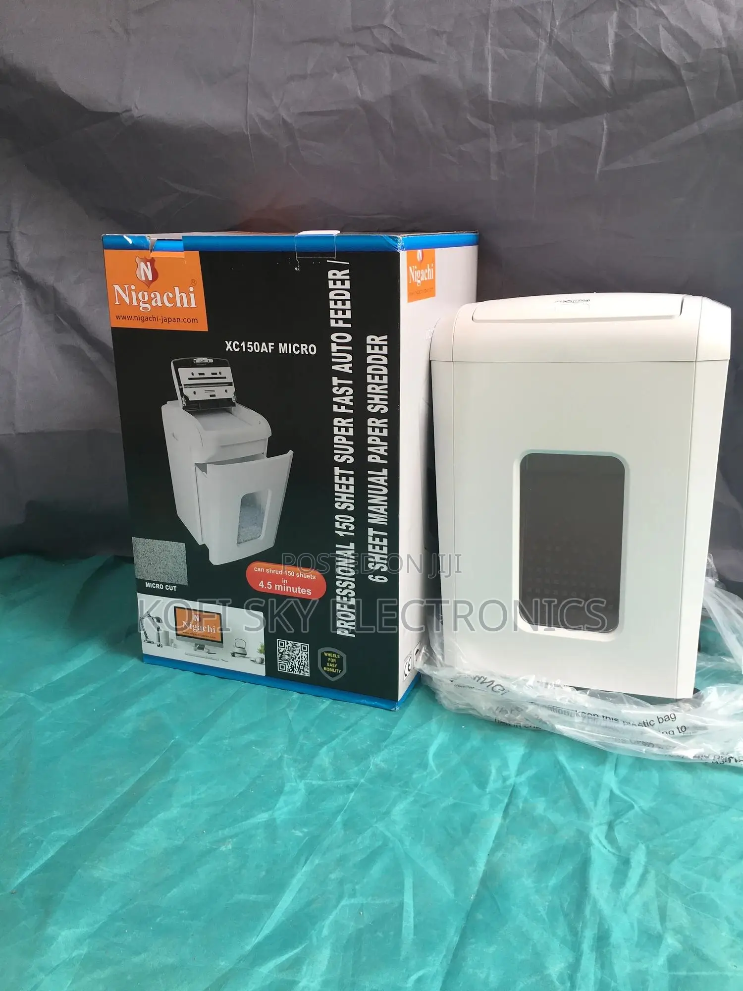 Nigachi 150sheet Cross Cut Paper Shredder