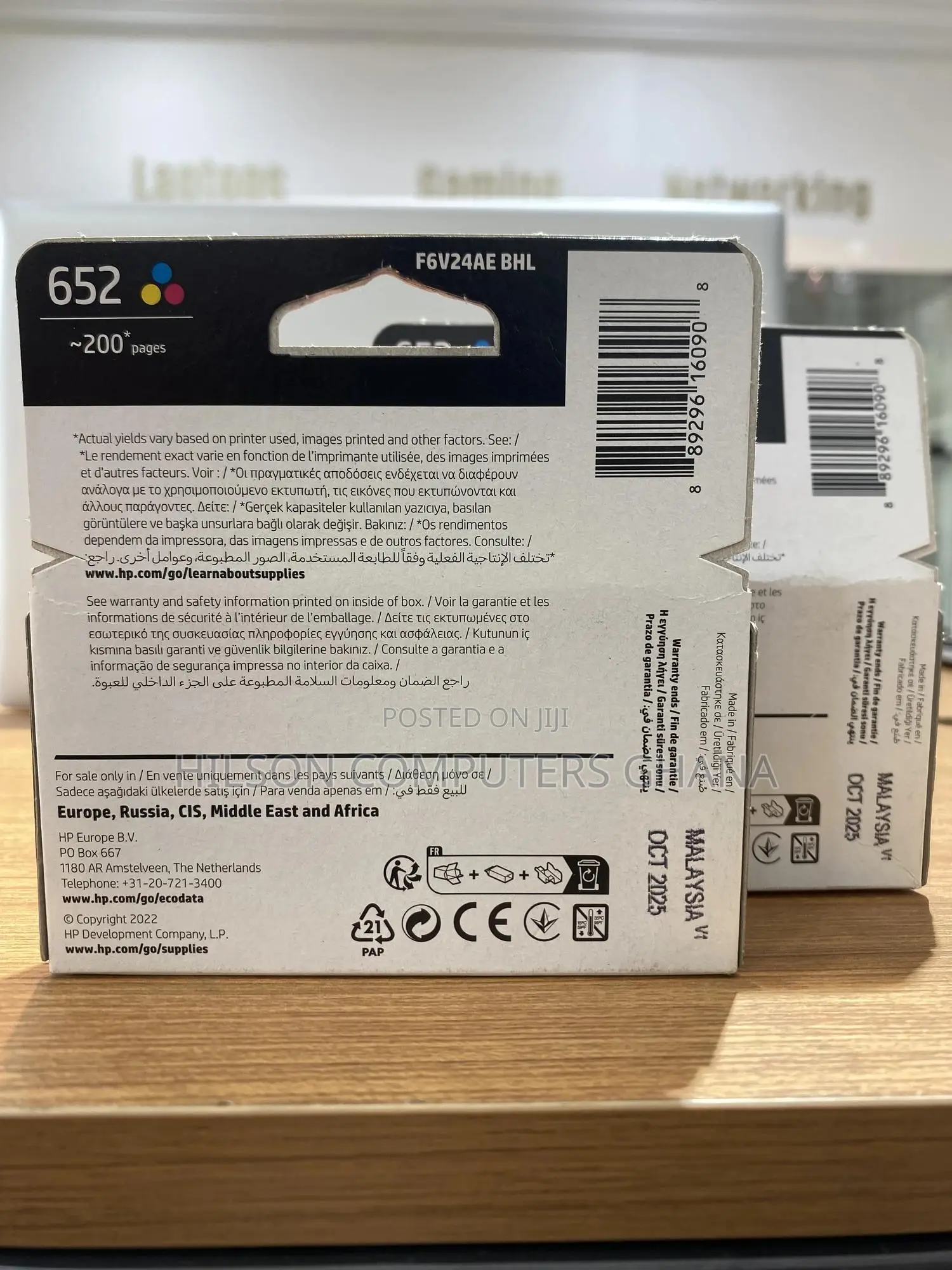 Hp 652 Original Ink Cartridge-Tricolor