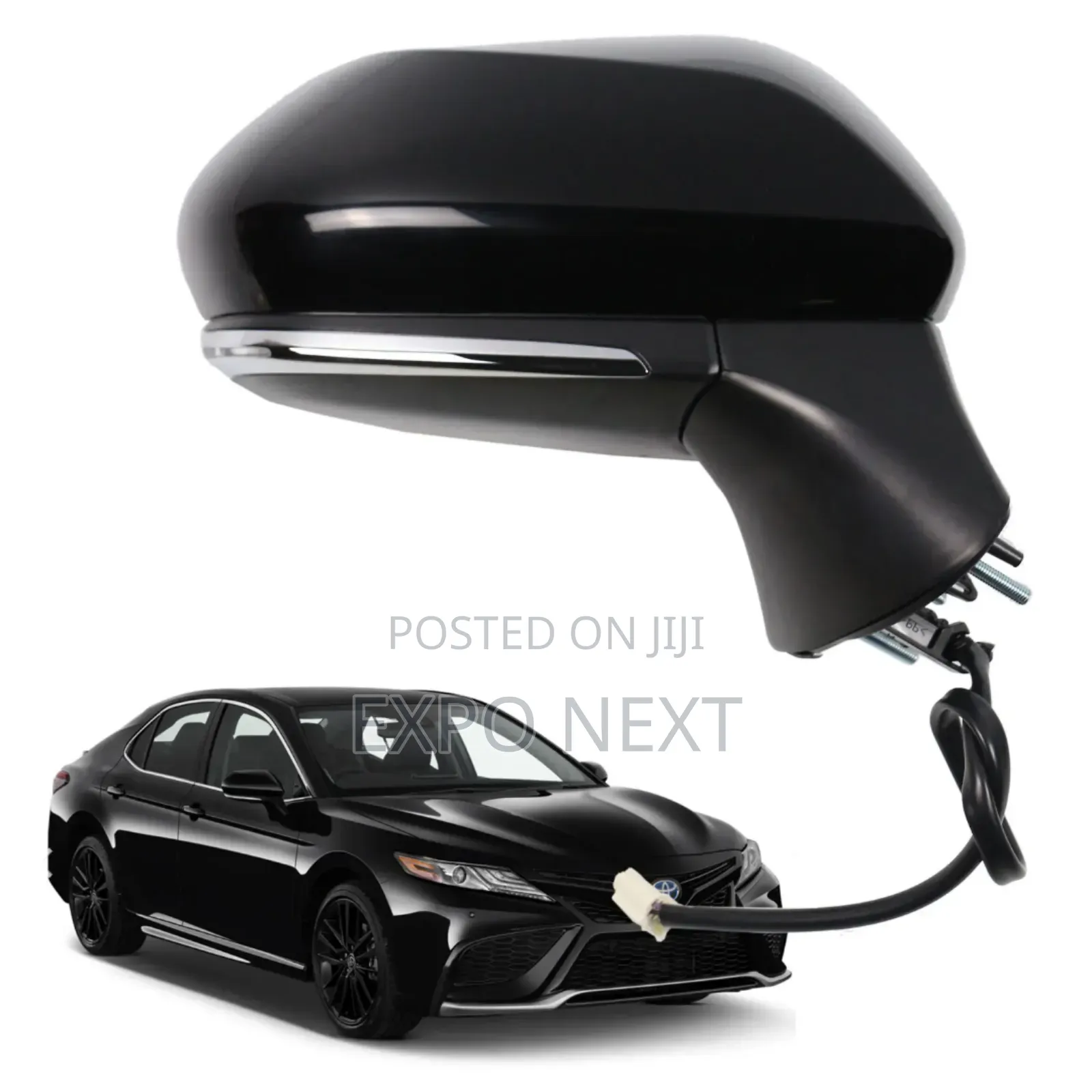 Car Door Mirror Fits For Toyota Camry 2018-2021 Black Left Driver