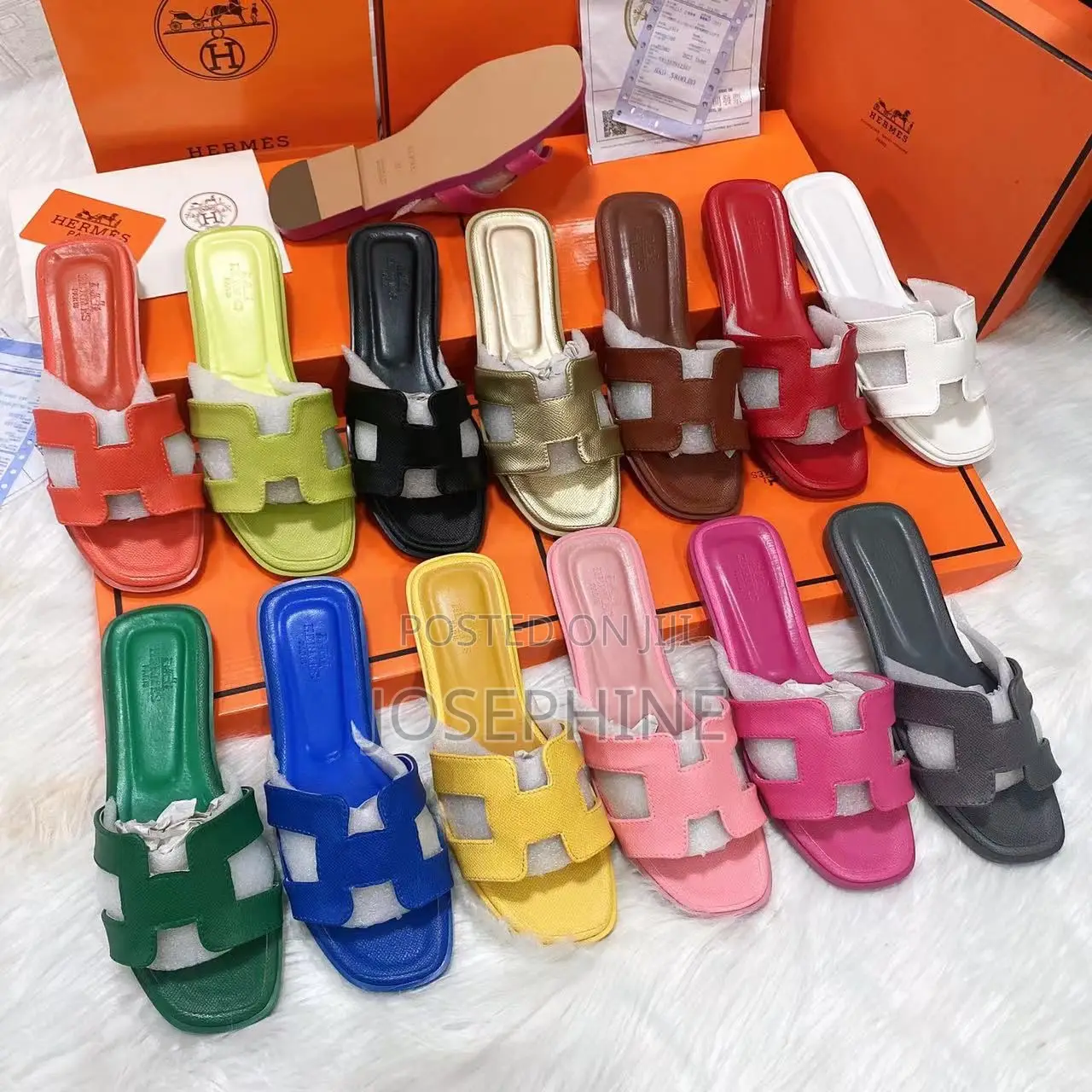 Quality Ladies Hermes Slippers Fresh In A Box