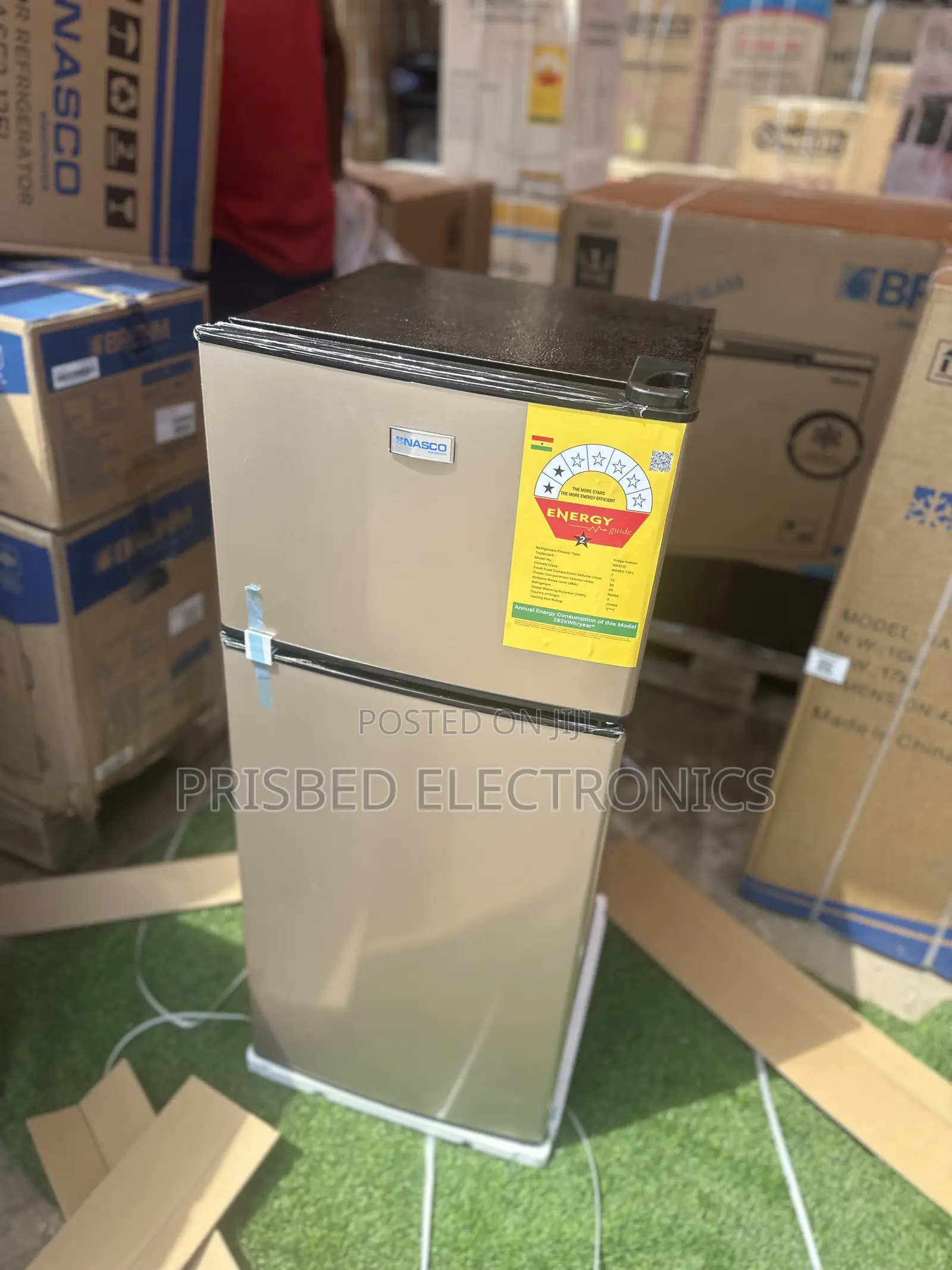 Nasco Double Door Fridge 102 Liters Top Freezer