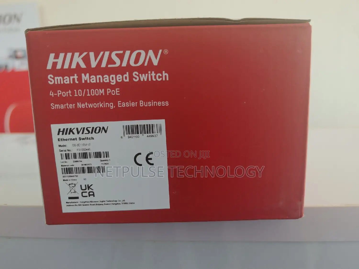 Hikvision Smart Managed 4-Port Poe Switch - Ds-381105p-E