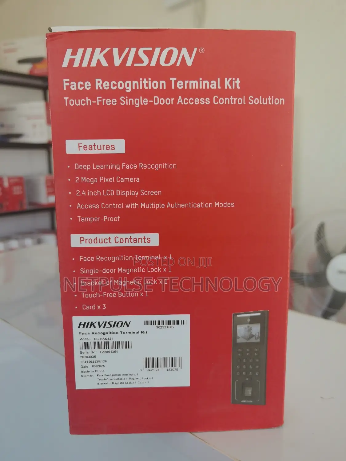 Hikvision Face Recognition Access Control Kit - Ds-Kas321