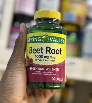 Spring Health Valley Beet Root Dietary Supplement, 1000 Mg, 90 Count