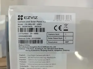 Ezviz Wifi Camera With Battery With Solar - Cs-Hb8c/Sp