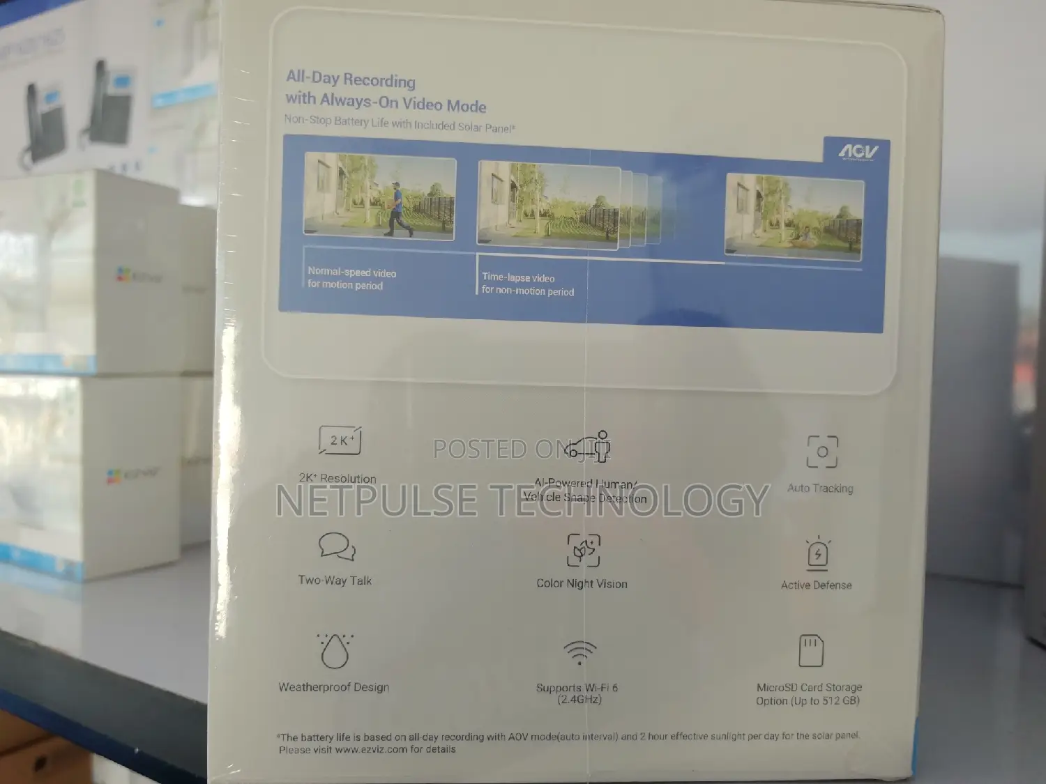 Ezviz Wifi Camera With Battery With Solar - Cs-Hb8c/Sp