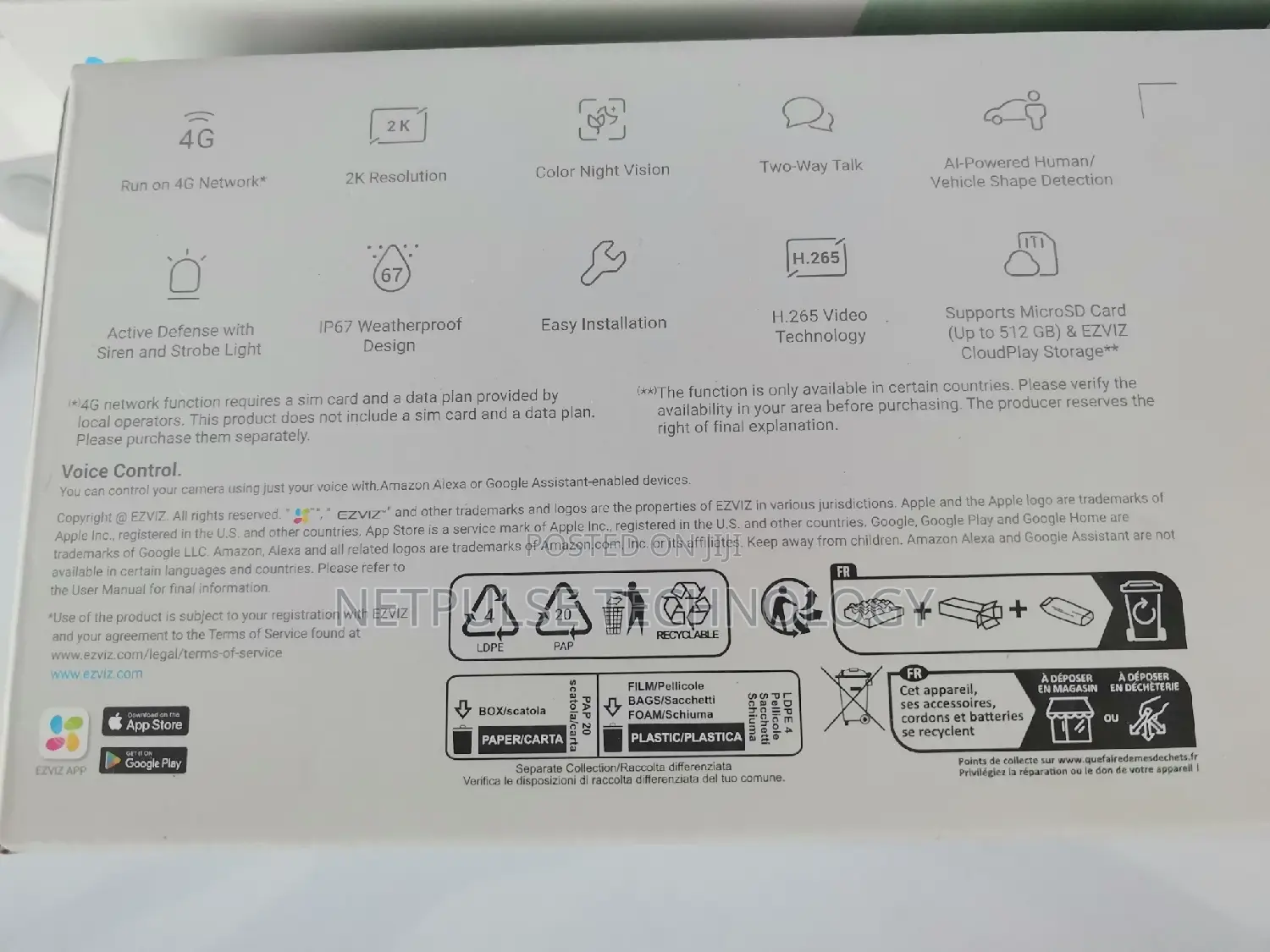 Ezviz Smart Home Camera - Cs-H5 4g