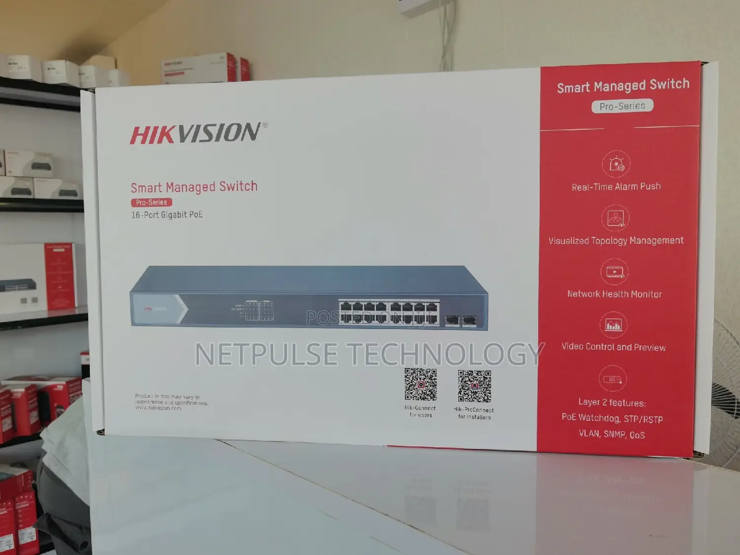 Hikvision 16-Port Gigabit Smart Managed Poe Switch - Ds-3e1518p-Si