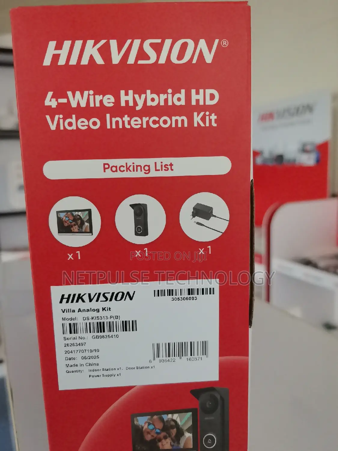 Hikvision 4-Wire Hybrid Video Intercom - Ds-Kis313-P(B)