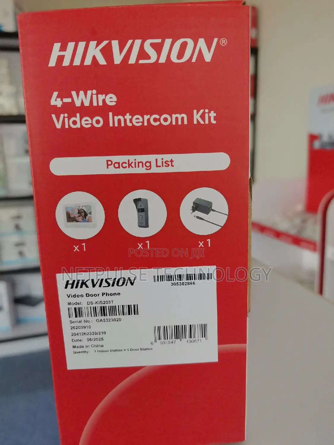 Hikvision 4- Wire Video Intercom Kit - Ds-Kis203t