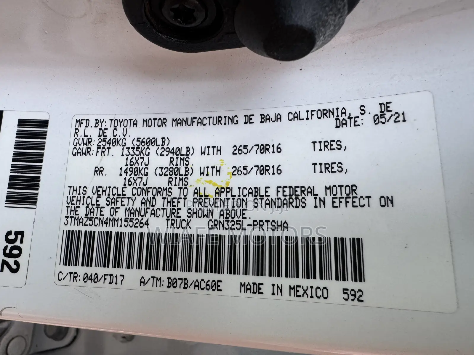 Toyota Tacoma TRD Off Road 2021 White