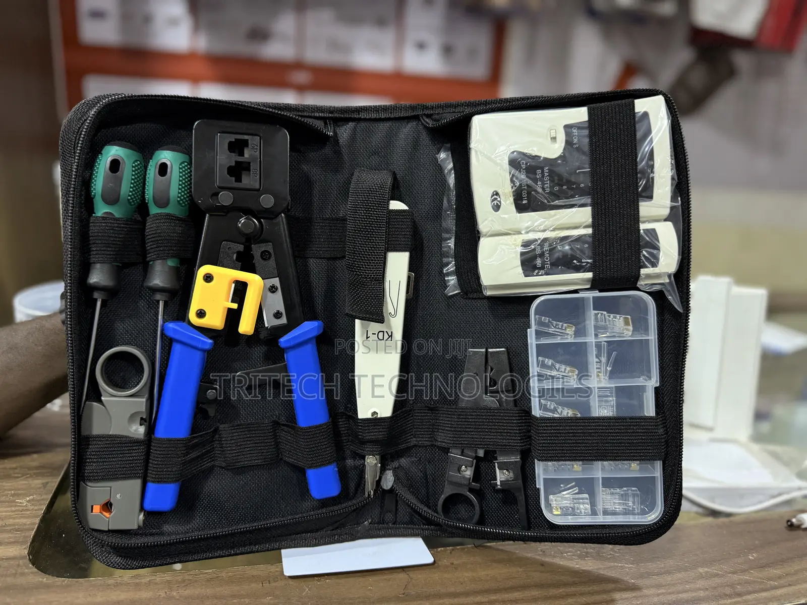 Networking Tools Kit With Pass Through Crimping Tool