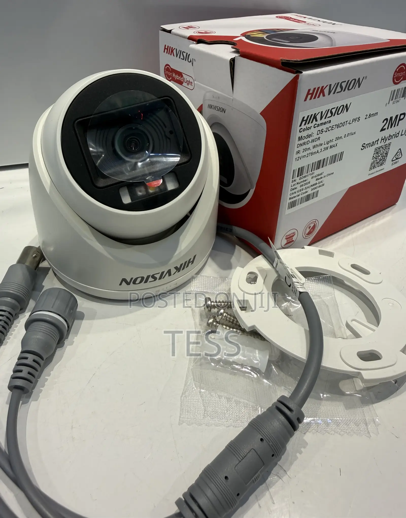 Hikvision 2mp Camera Smart Hybrid Full Color Audio 1080p 2ce76d0t-LPFS