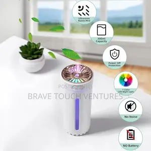 300ml Rechargeable Ultrasonic Humidifier Diffuser Air Freshener Mist