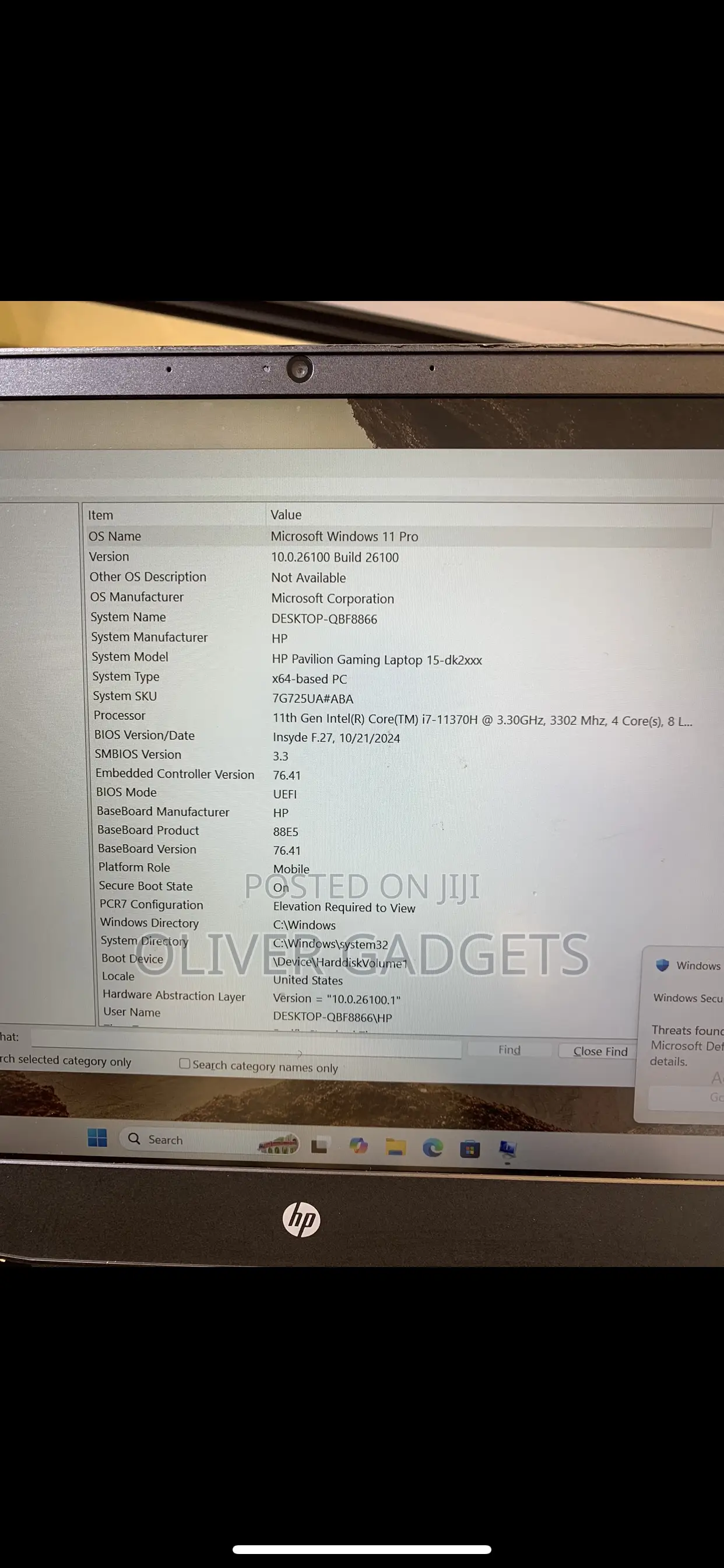 Laptop HP Pavilion Gaming Laptop 15-Dk2xxx 32GB Intel Core I7 SSD 512GB