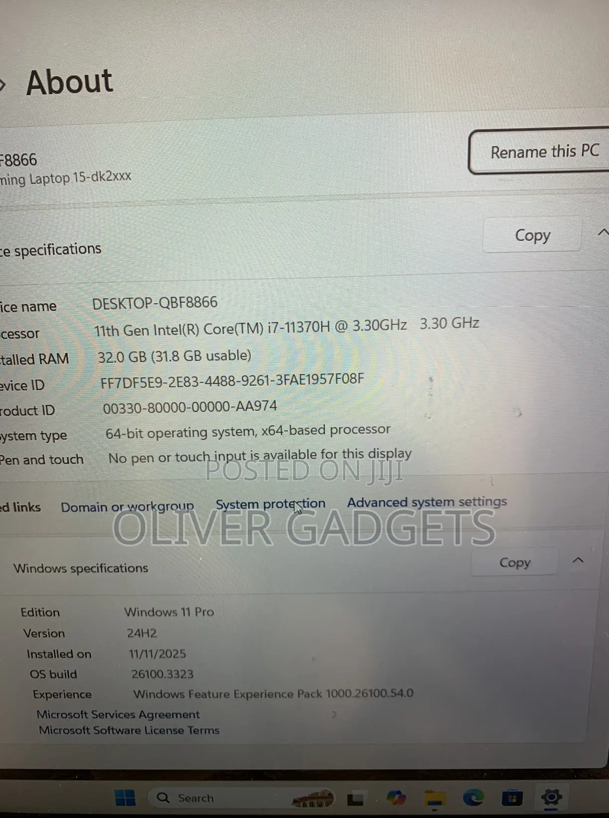 Laptop HP Pavilion Gaming Laptop 15-Dk2xxx 32GB Intel Core I7 SSD 512GB