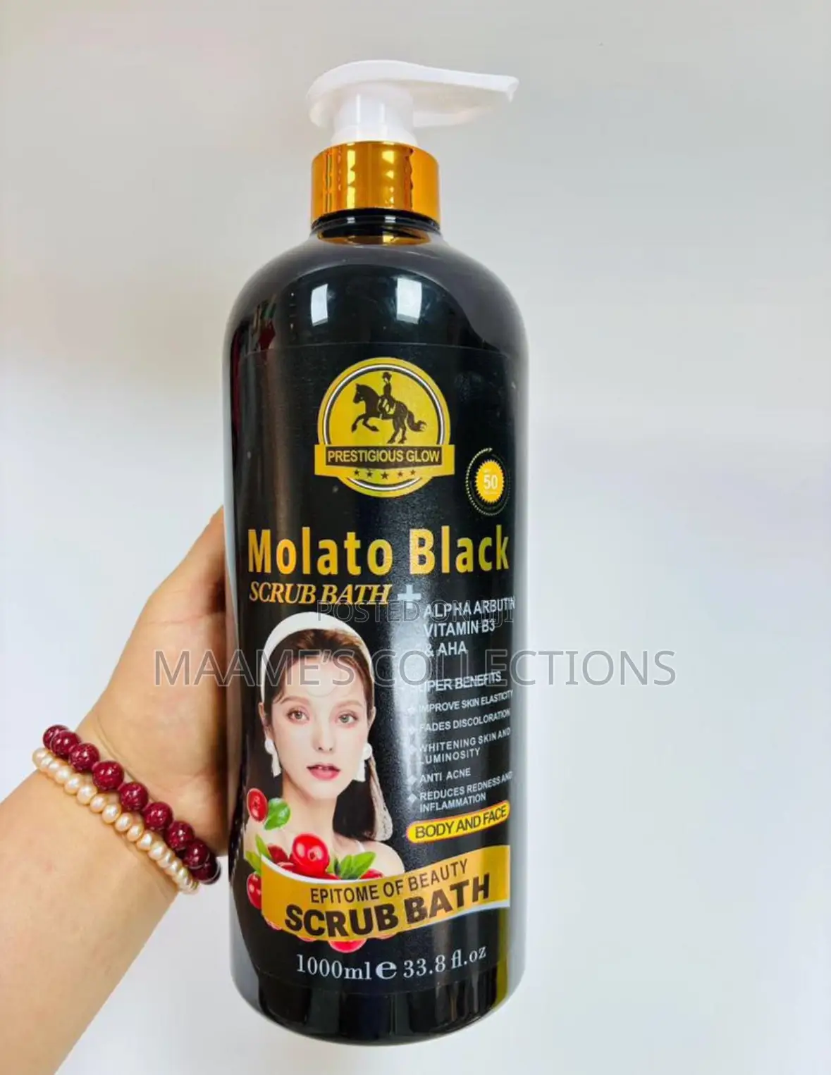 Prestigious Glow Molato Black Scrub Bath