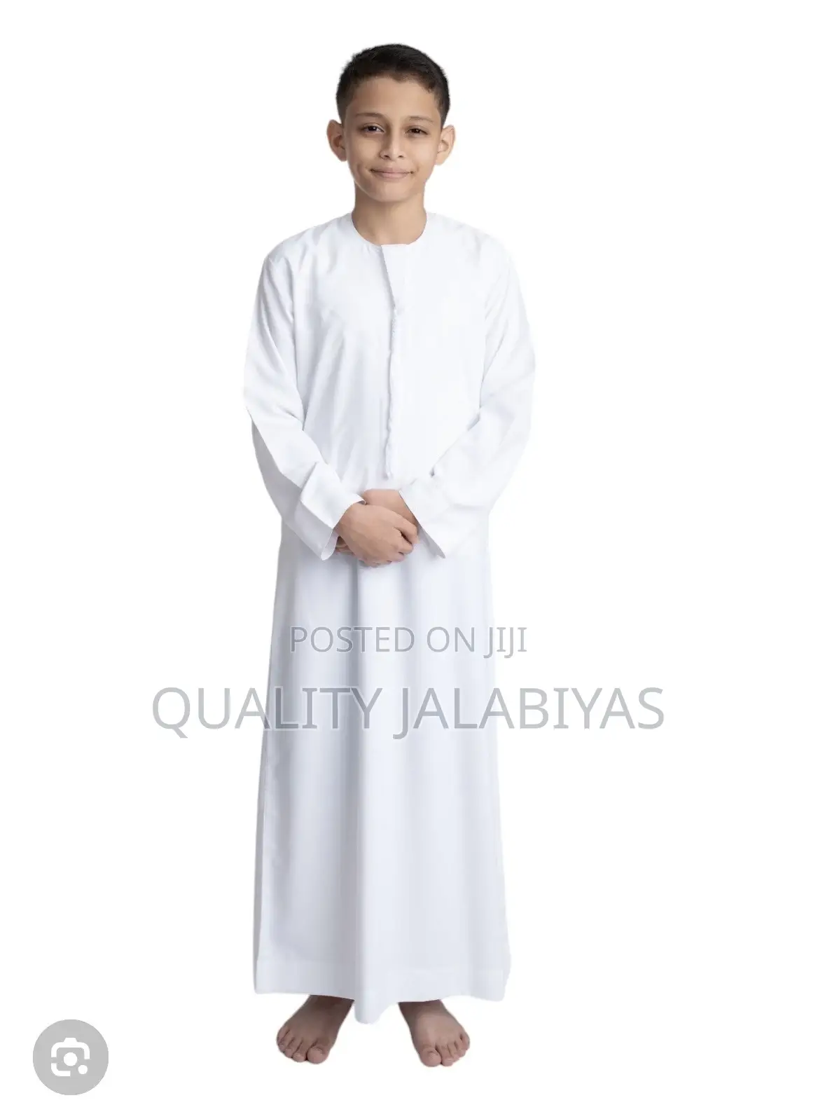 Kids White Jalabiya
