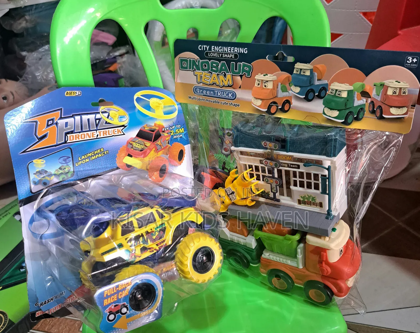 Kids Car Spin Car and Dinosaur Team Truck 1 Years to 4 Years