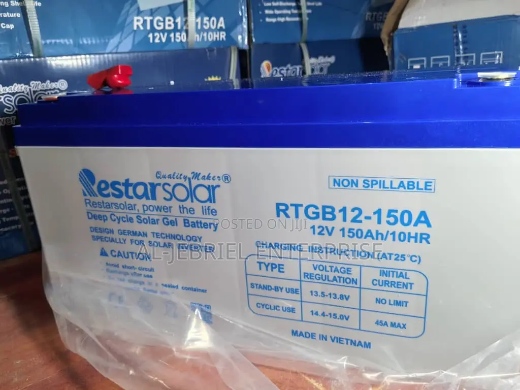 Solar Gel Battery 150a (10hrs)