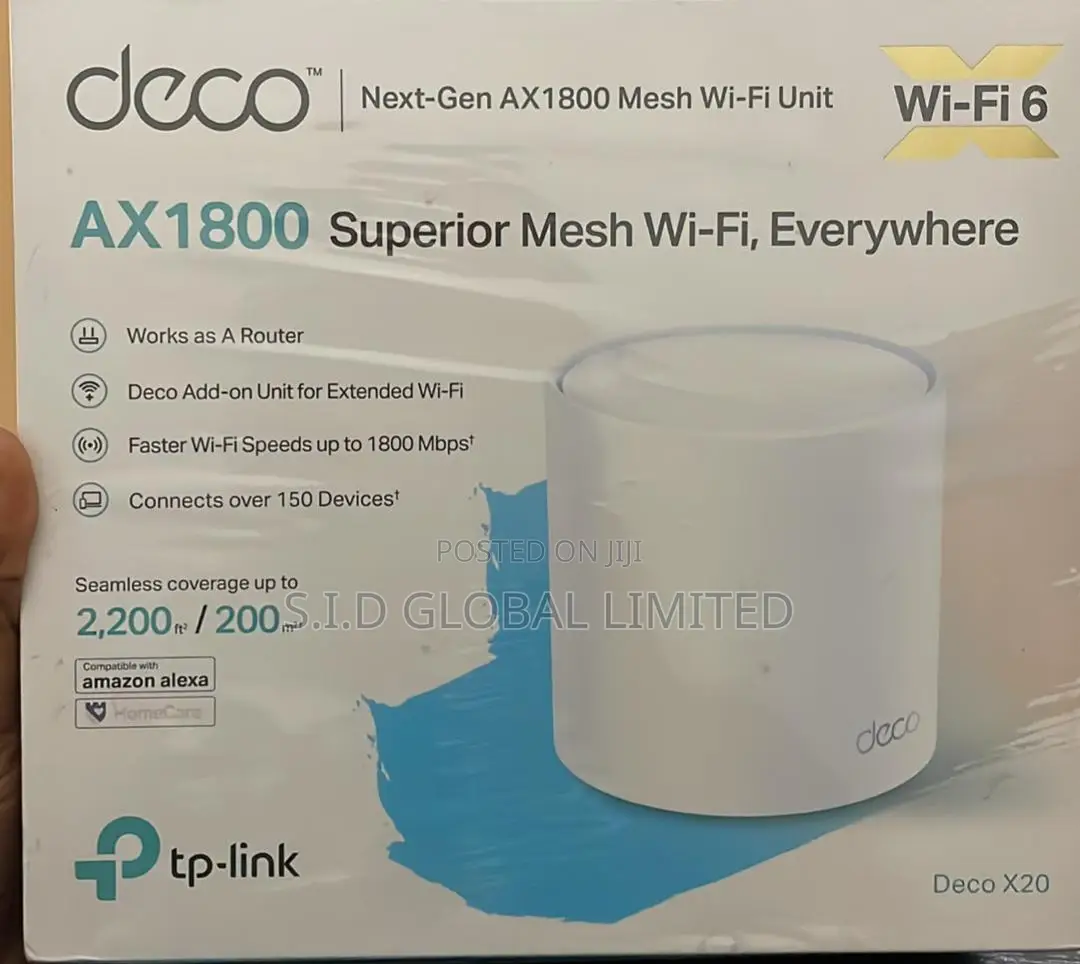 Tp-link Deco X20 Ax1800 Whole Home Mesh Wi-fi 6 System 1-pack