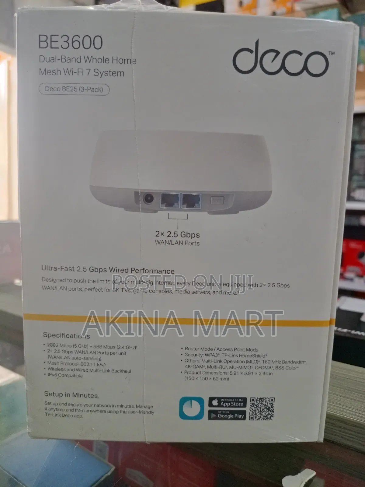 Tp Link Deco Be3600 Dual Band Whole Home Wifi 7 Mesh System