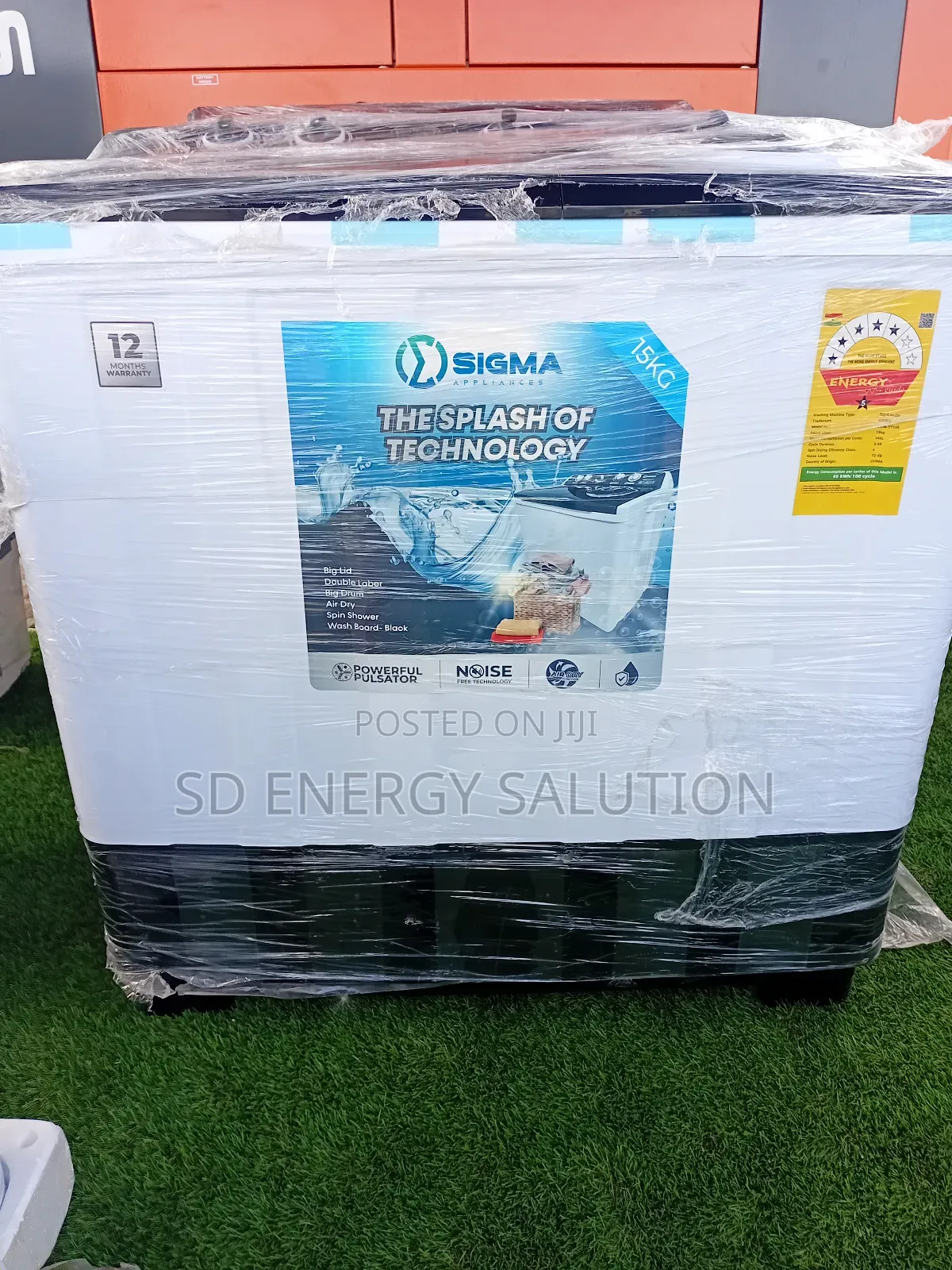 Aqua Pure Sigma 15kg Washing Machine 15kg Sigma Washing Machine