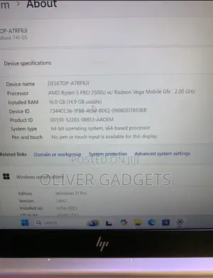 Laptop HP EliteBook 745 G5 16GB AMD Ryzen 5 SSD 512GB