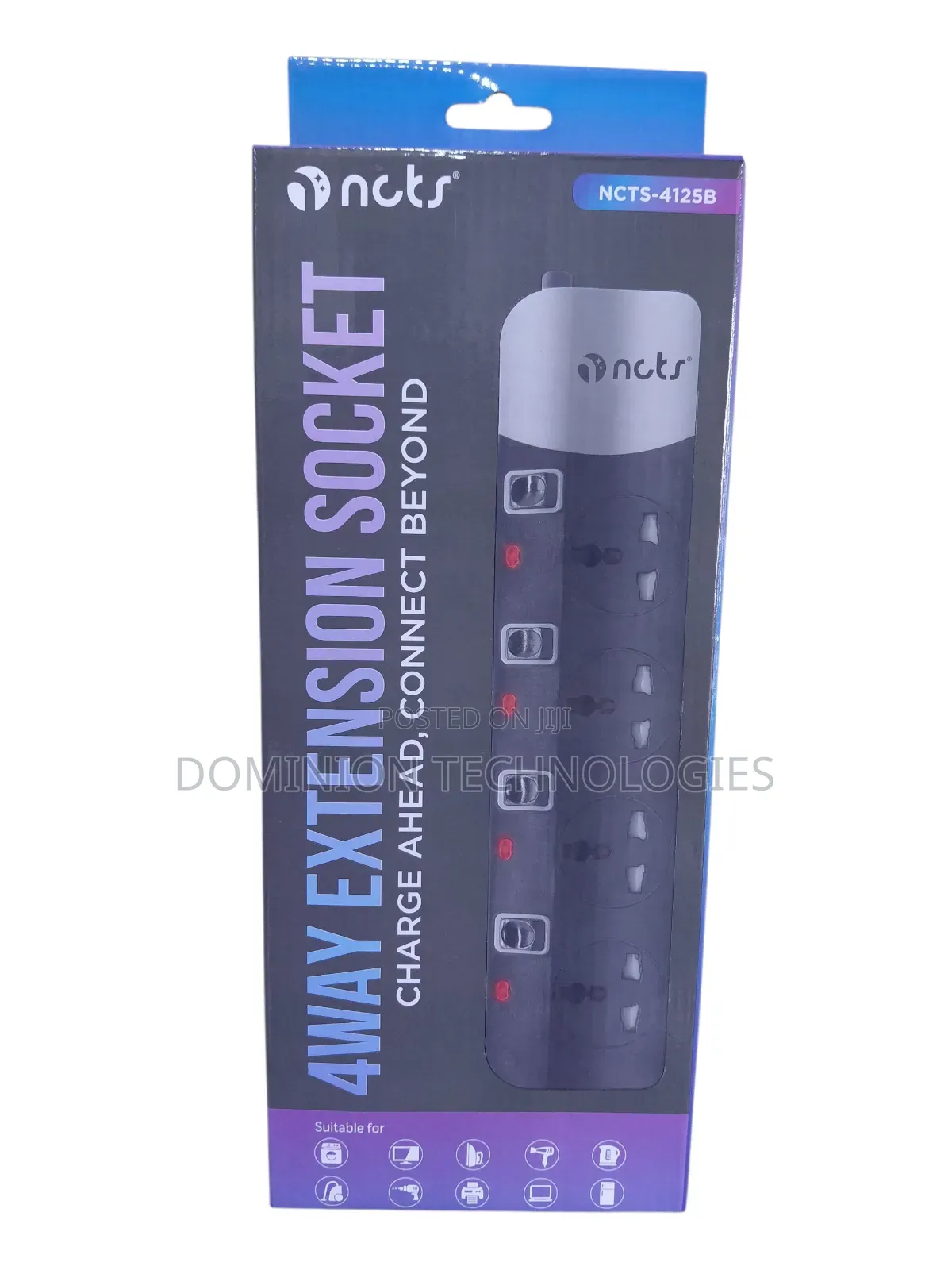NCTS 4way Universal Sockets Extension Board 1.8m 10a