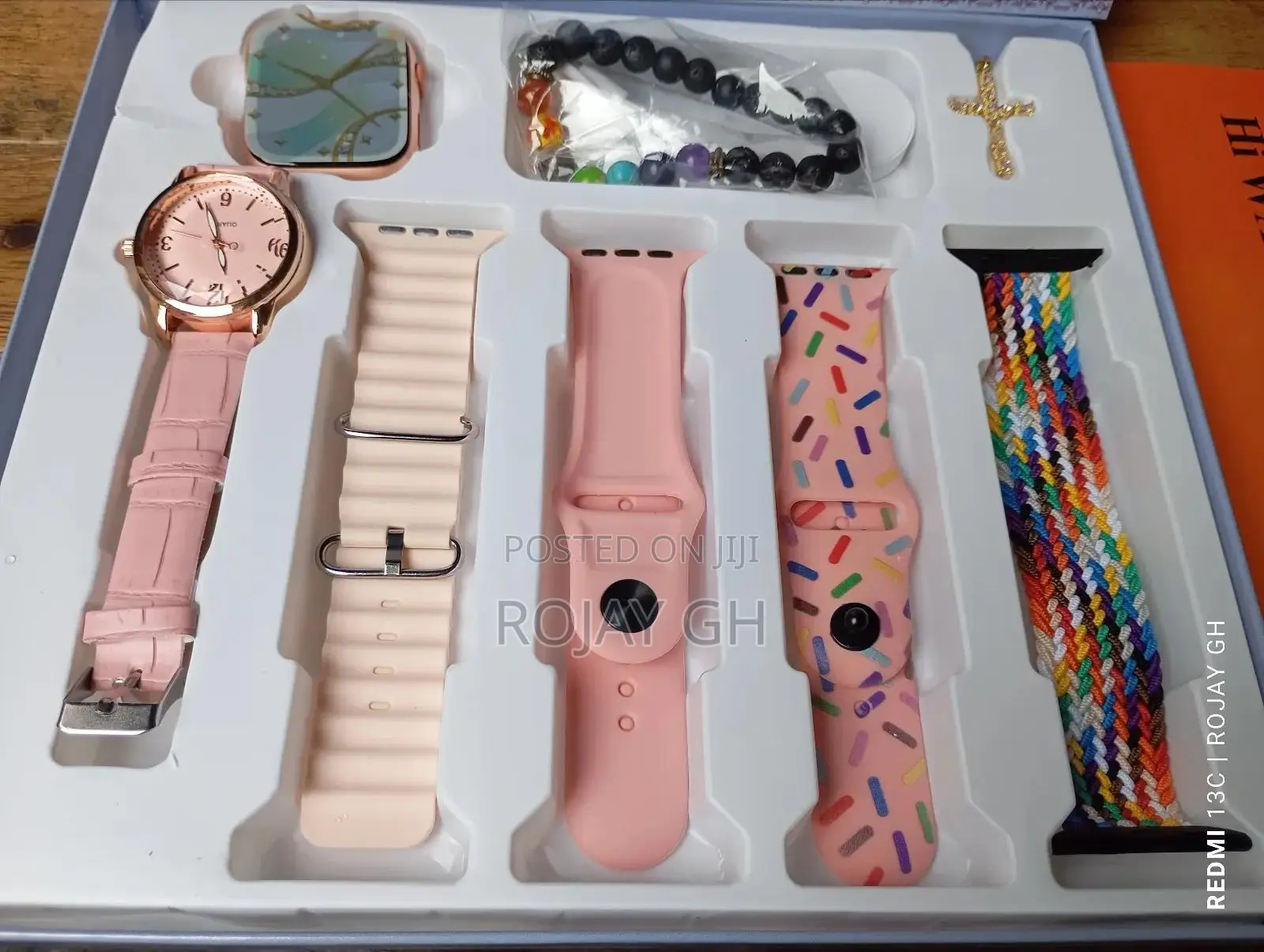 I-520 Mini Smartwatch, Quartz Watch, Bracelet, Chain- Pink