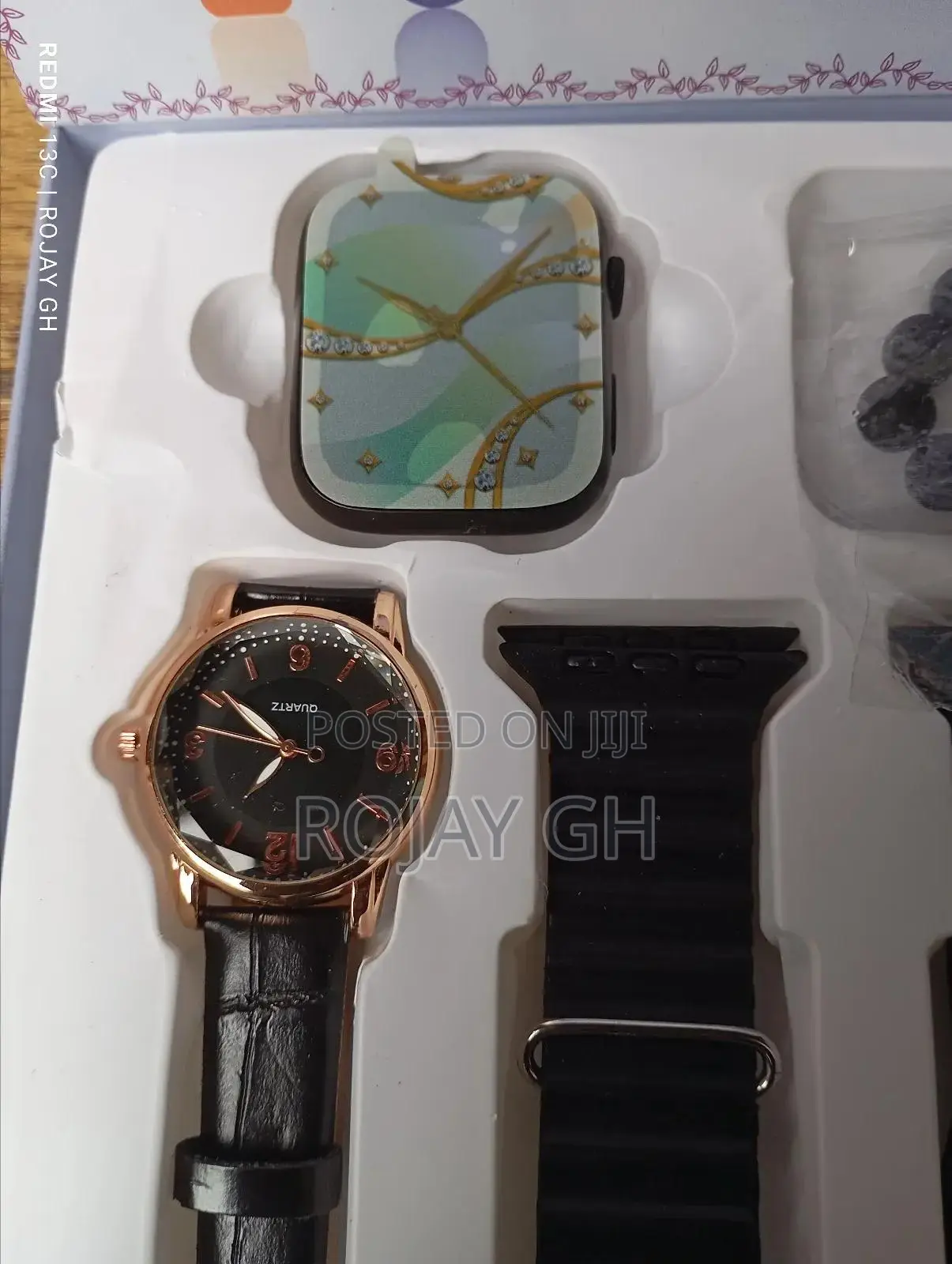 I-520 Mini Smart Watch, Quartz Watch, Bracelet, Chain- Black