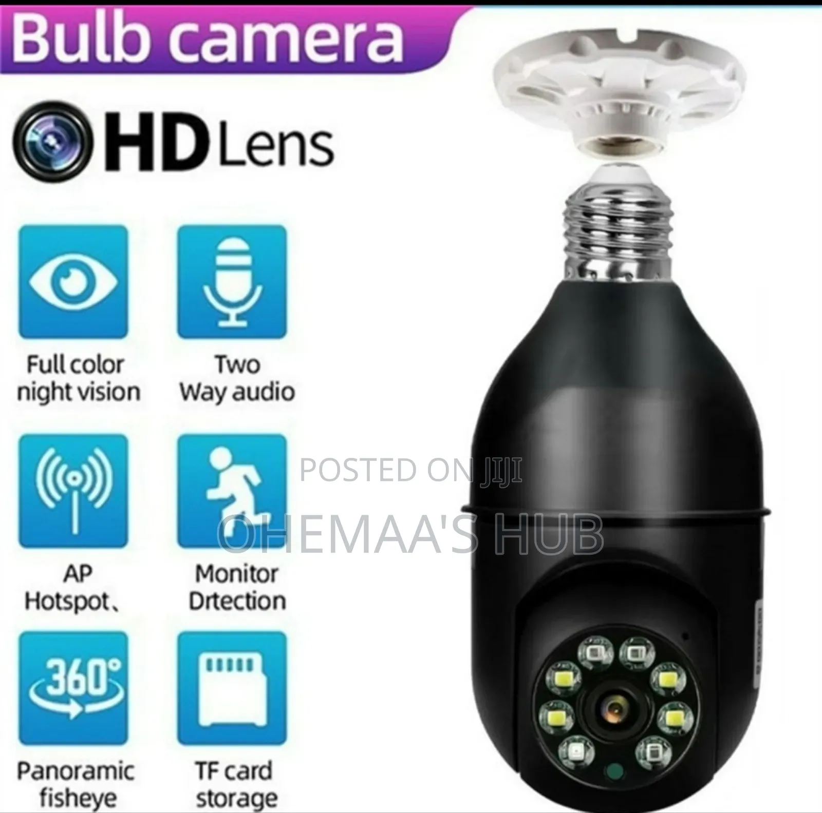 Smart Bulb Security Camera – 360° Hd Surveillance