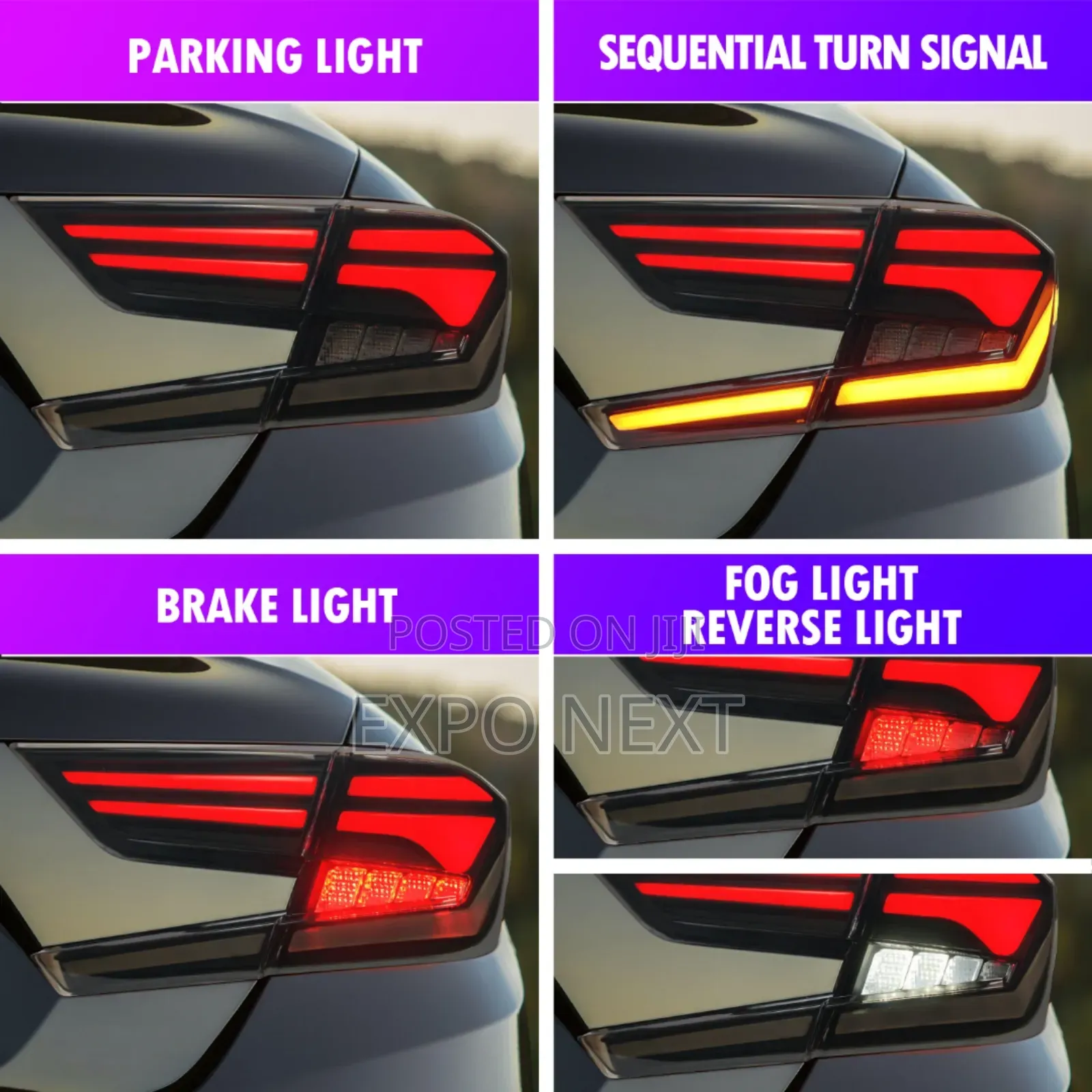 Full Led Taillight For Honda Accord 10th Gen 2018-2020