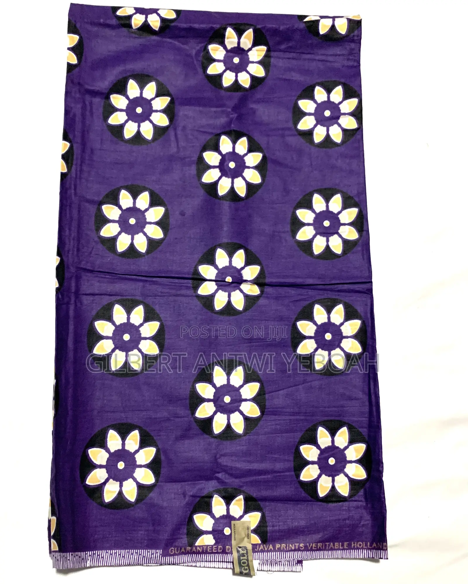 Beautiful Purple With Flower Pattern 3 Yards Cloth for Women