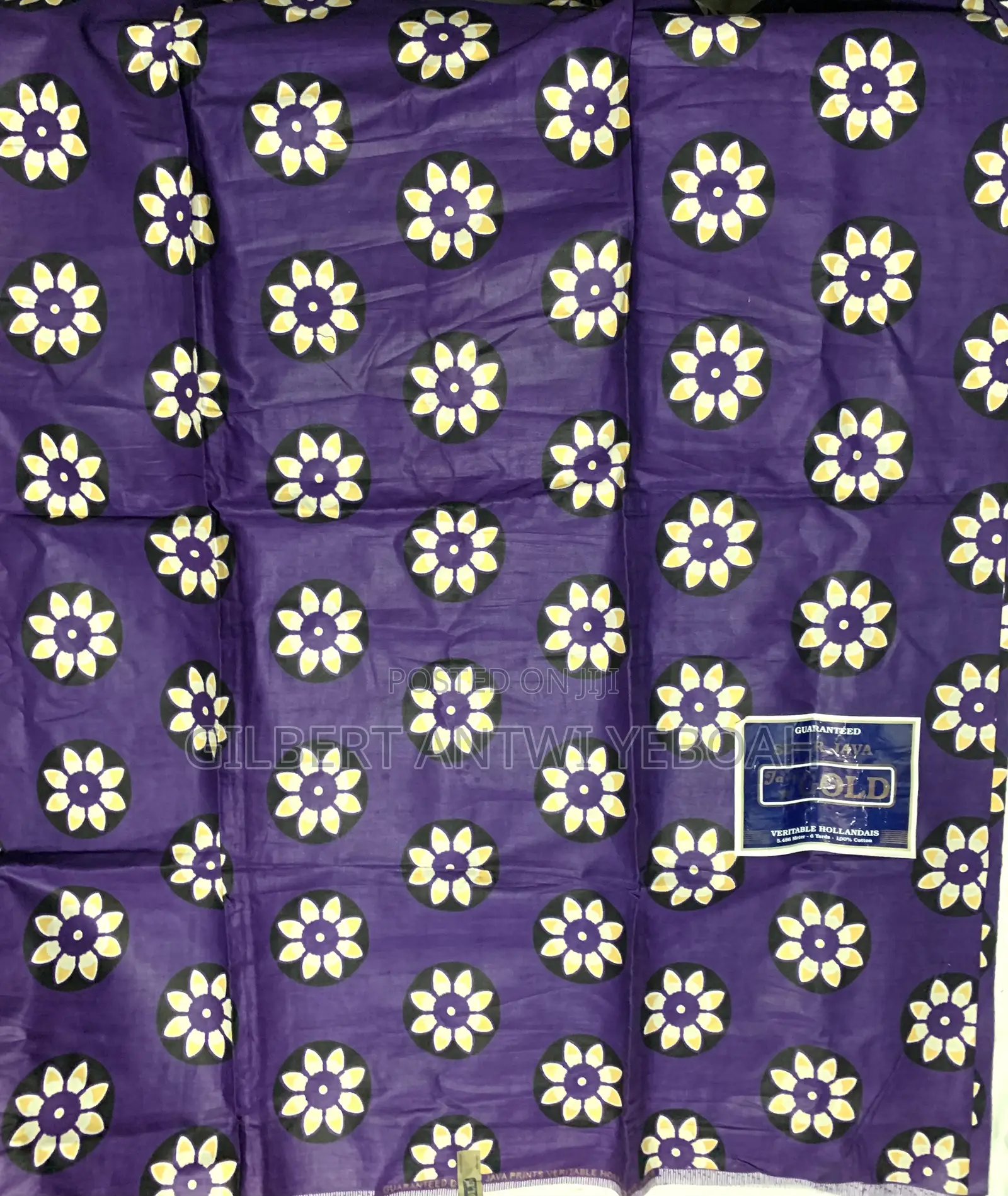 Beautiful Purple With Flower Pattern 3 Yards Cloth for Women