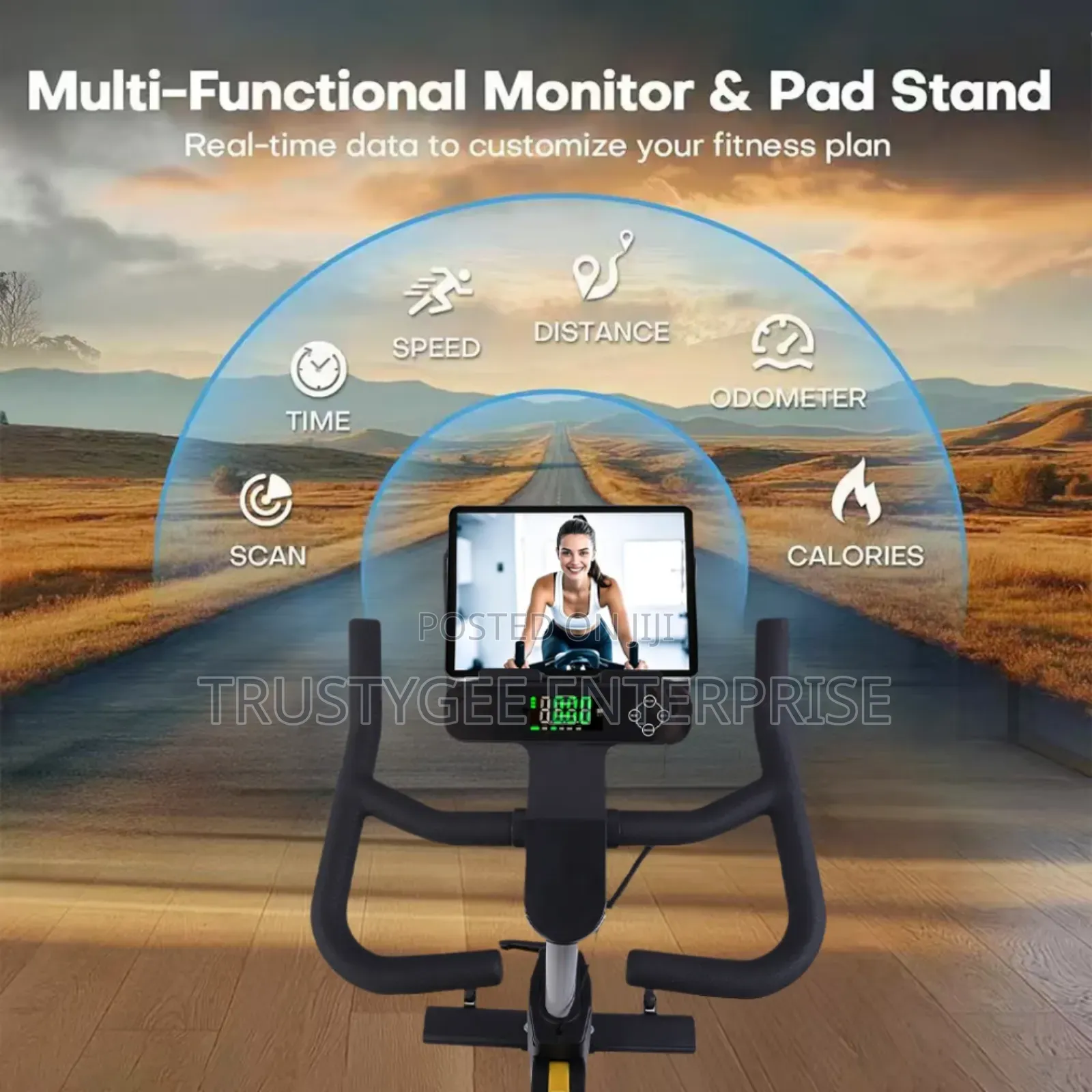 Strength Exercise/Spinning Bike With Display Screen