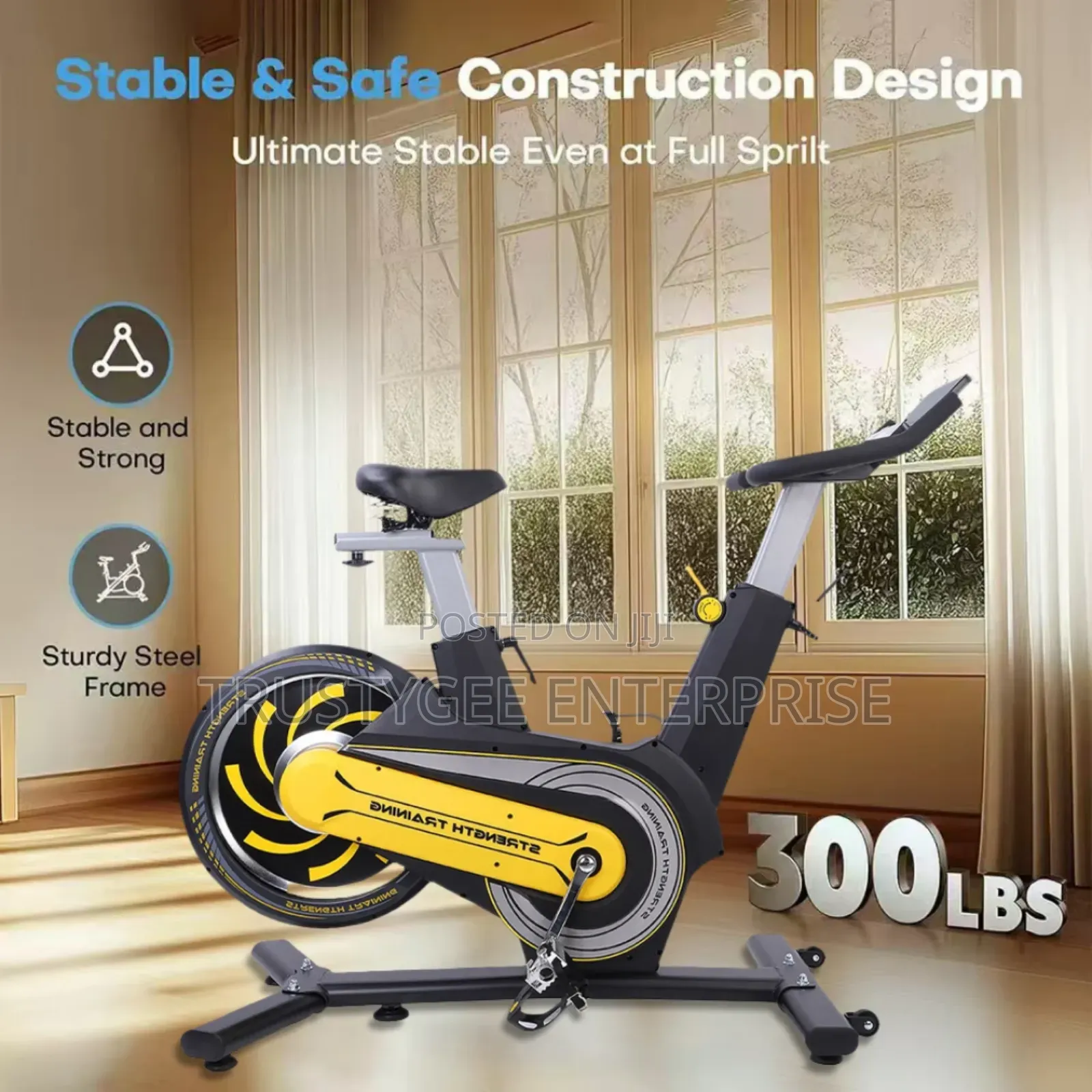 Strength Exercise/Spinning Bike With Display Screen
