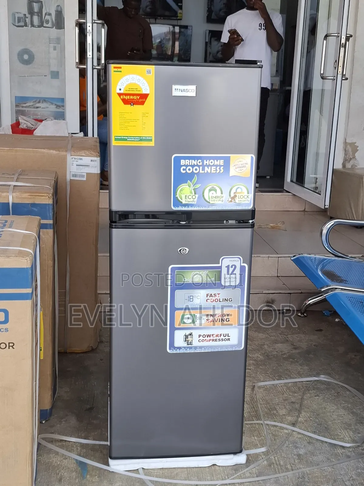 Dark Gray Colour Nasco Top Freezer 136litres Brand New for Sale